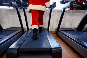 Santa on Treadmill