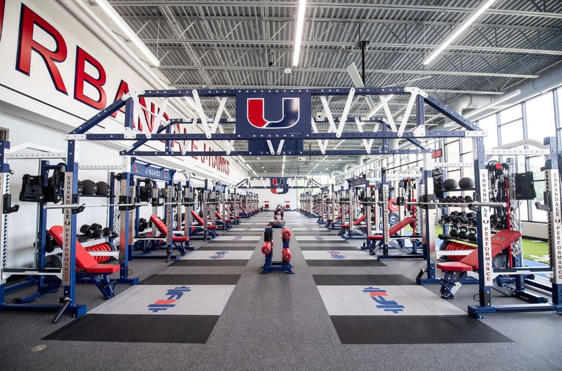 Push Pedal Pull Urbandale High school, Iowa commercial fitness install, 
